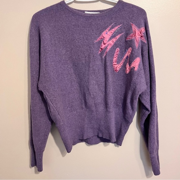 Fun Vintage Lambswool/Angora Blend Sweater - Picture 1 of 4